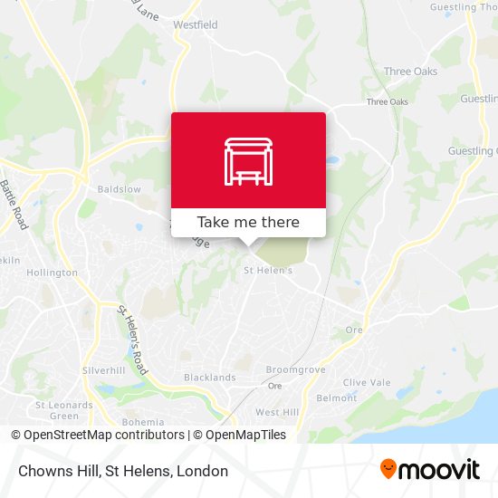 Chowns Hill, St Helens map