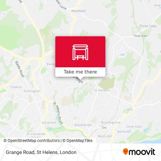 Grange Road, St Helens map