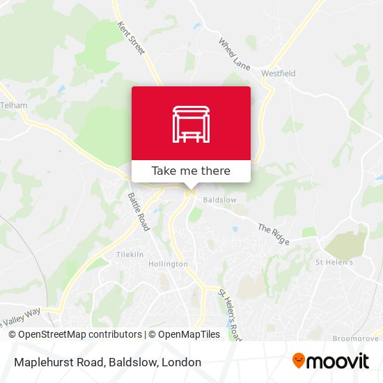 Maplehurst Road, Baldslow map