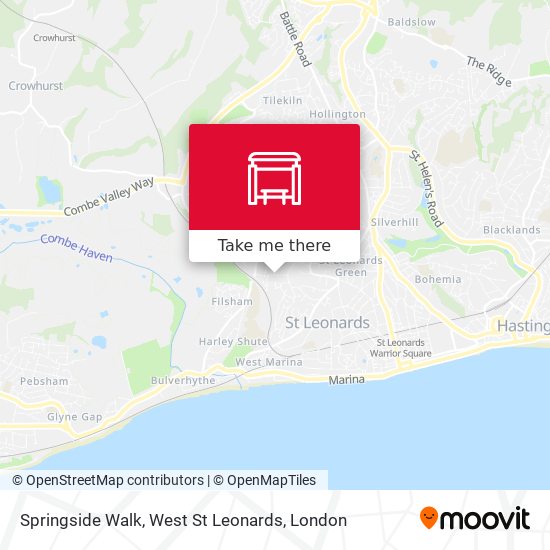Springside Walk, West St Leonards map