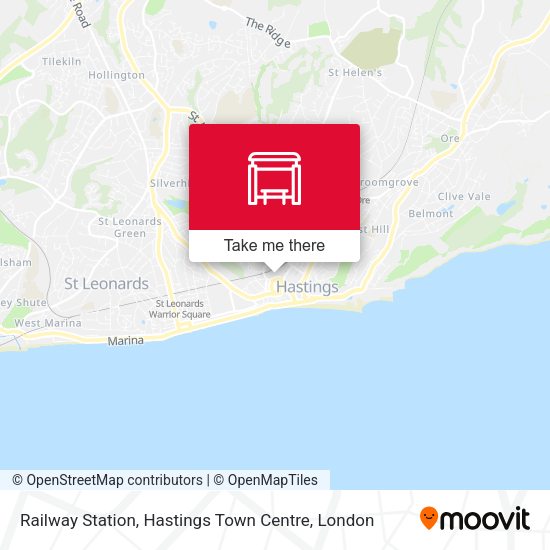 Railway Station, Hastings Town Centre map