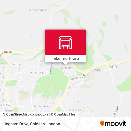 Ingham Drive, Coldean map