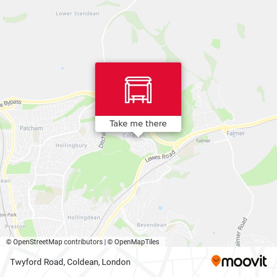 Twyford Road, Coldean map