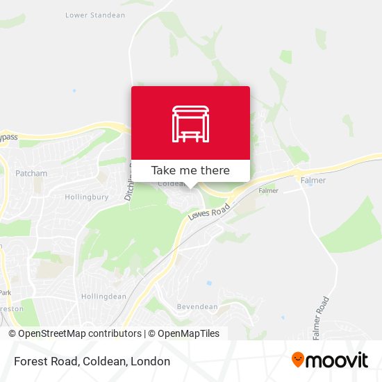 Forest Road, Coldean map