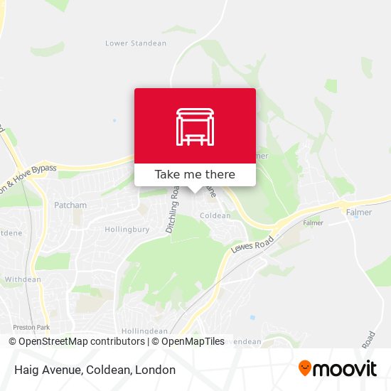 Haig Avenue, Coldean map
