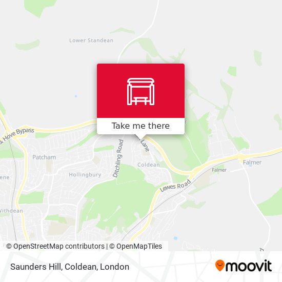 Saunders Hill, Coldean map