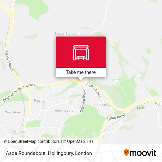 Asda Roundabout, Hollingbury map