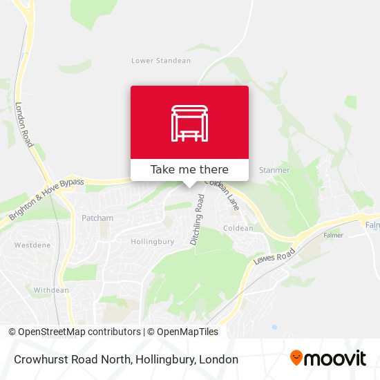 Crowhurst Road North, Hollingbury map