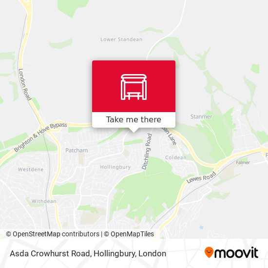 Asda Crowhurst Road, Hollingbury map