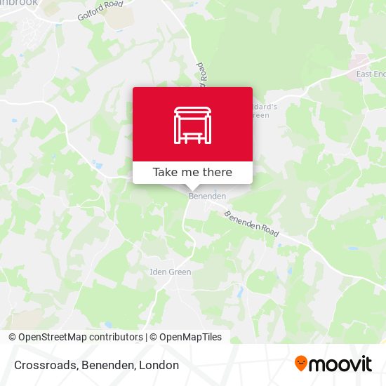 Crossroads, Benenden map