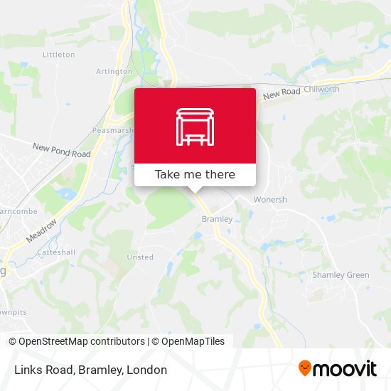 Links Road, Bramley map