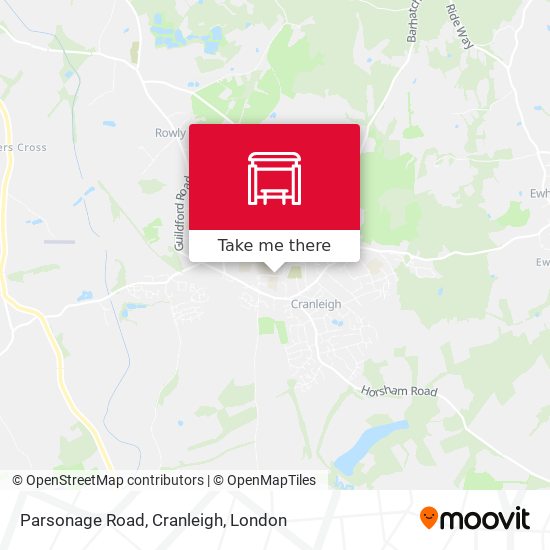 Parsonage Road, Cranleigh map