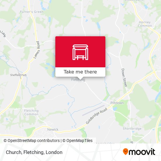 Church, Fletching map