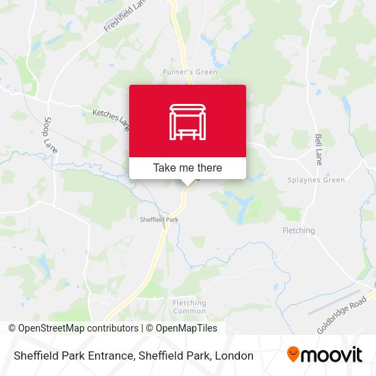 Sheffield Park Entrance, Sheffield Park map