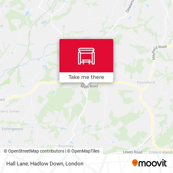 Hall Lane, Hadlow Down map