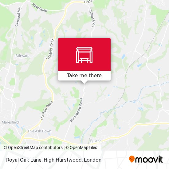 Royal Oak Lane, High Hurstwood map