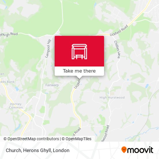 Church, Herons Ghyll map