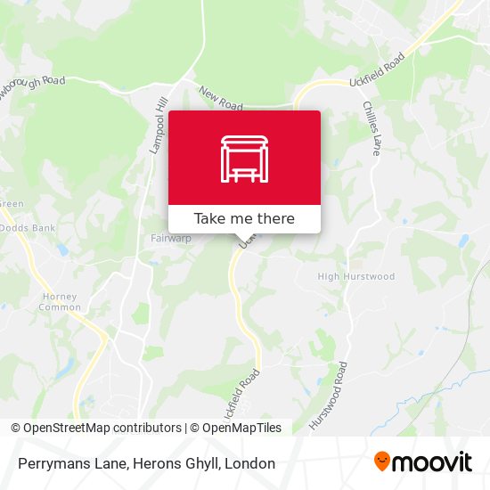 Perrymans Lane, Herons Ghyll map