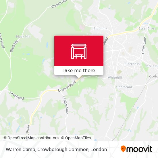 Warren Camp, Crowborough Common map