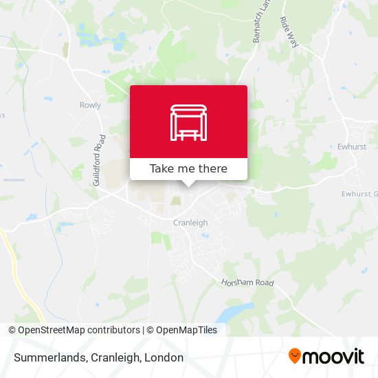 Summerlands, Cranleigh map