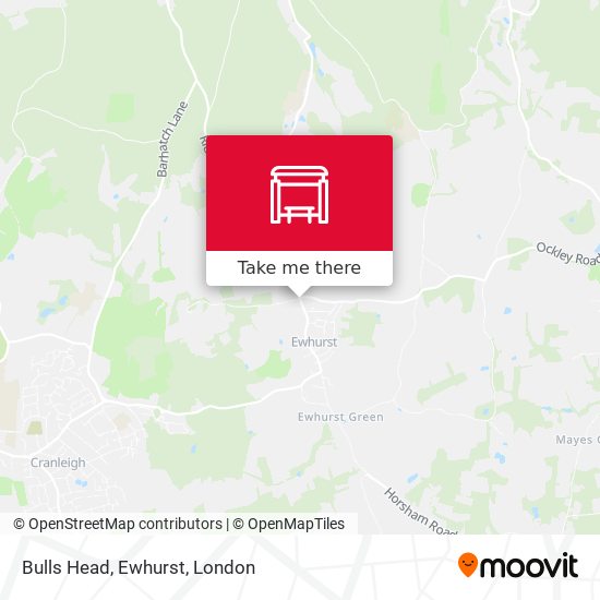 Bulls Head, Ewhurst map
