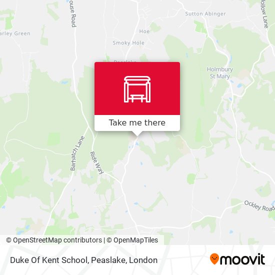 Duke Of Kent School, Peaslake map