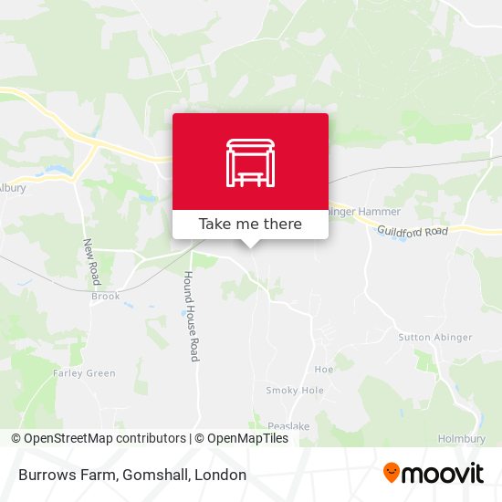 Burrows Farm, Gomshall map