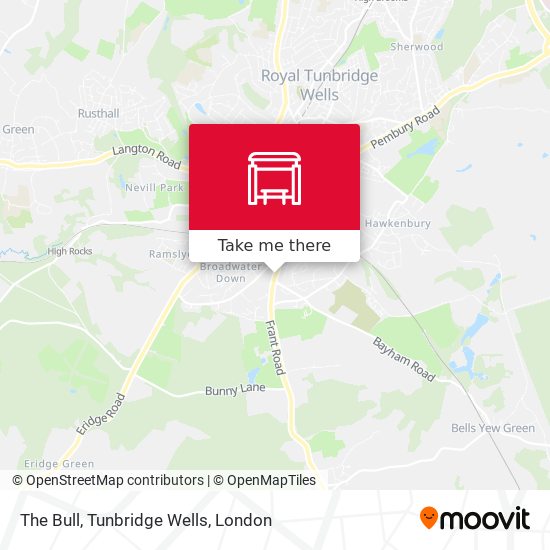 The Bull, Tunbridge Wells map