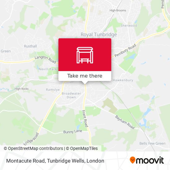 Montacute Road, Tunbridge Wells map