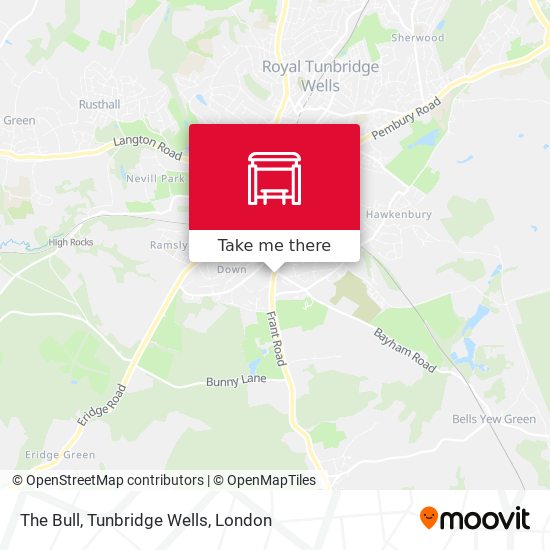 The Bull, Tunbridge Wells map