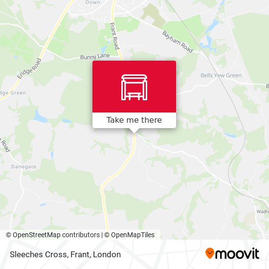 Sleeches Cross, Frant map