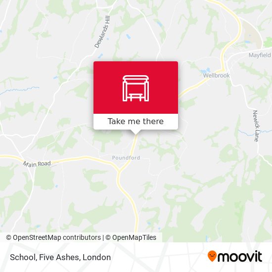 School, Five Ashes map