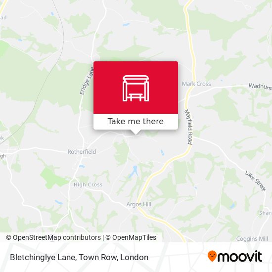 Bletchinglye Lane, Town Row map