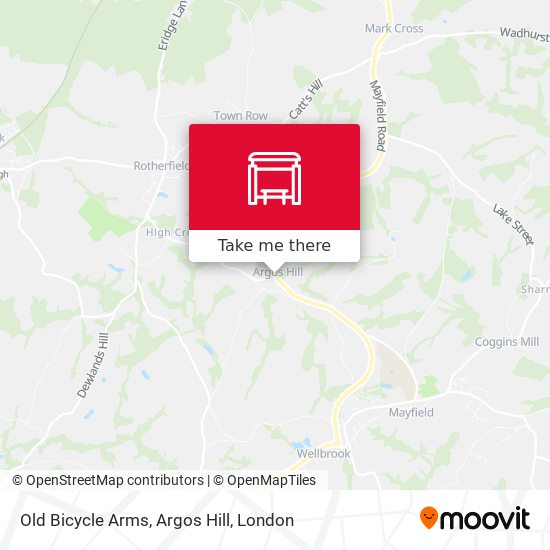 Old Bicycle Arms, Argos Hill map