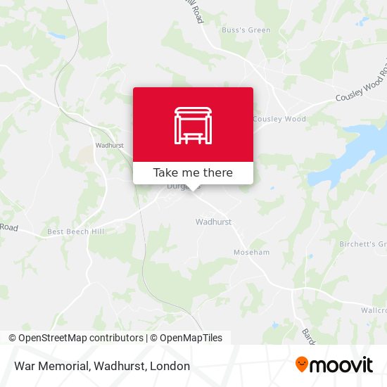 War Memorial, Wadhurst map