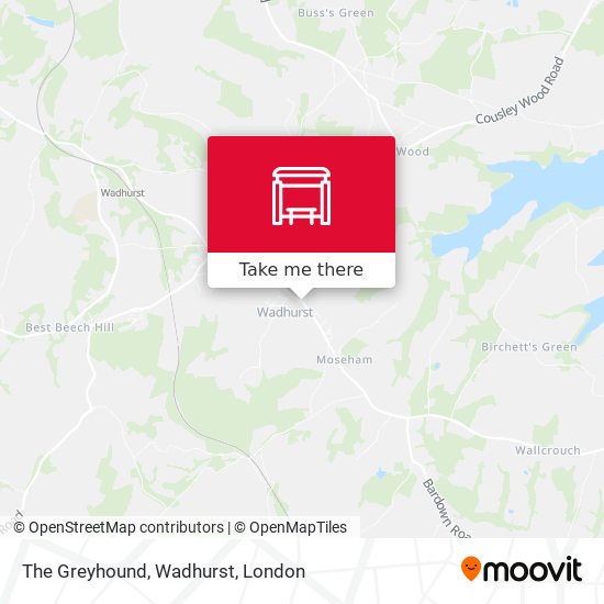 The Greyhound, Wadhurst map