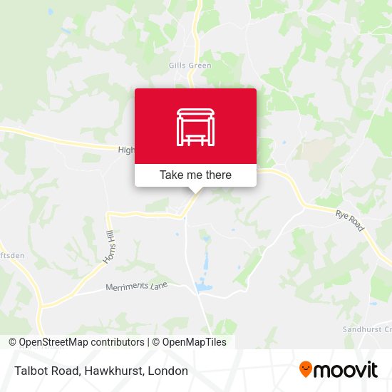 Talbot Road, Hawkhurst map