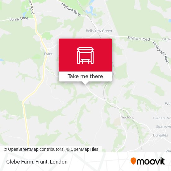 Glebe Farm, Frant map