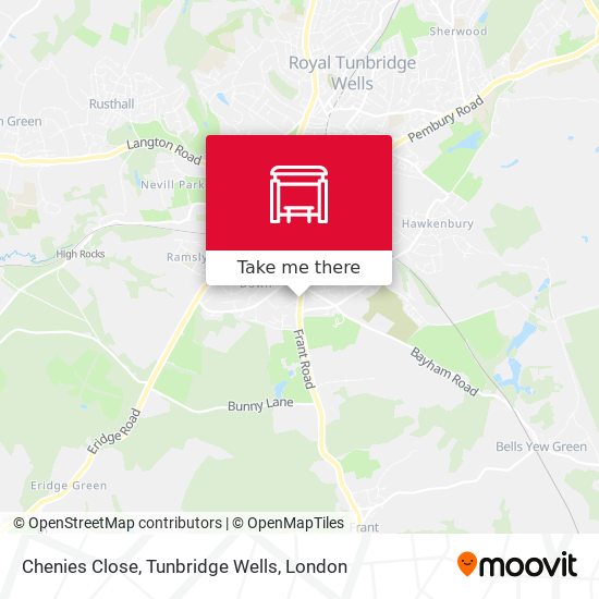 Chenies Close, Tunbridge Wells map