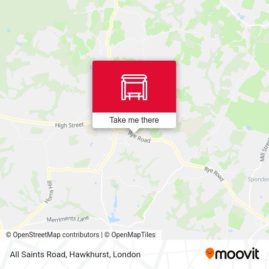 All Saints Road, Hawkhurst map
