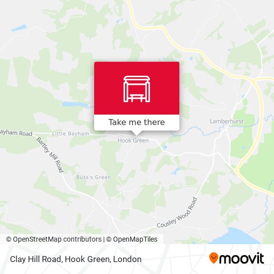 Clay Hill Road, Hook Green map