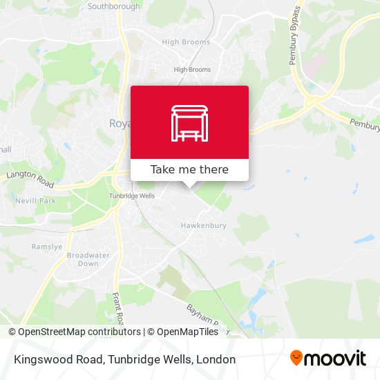 Kingswood Road, Tunbridge Wells map
