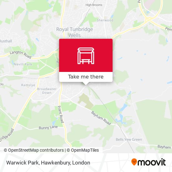 Warwick Park, Hawkenbury map