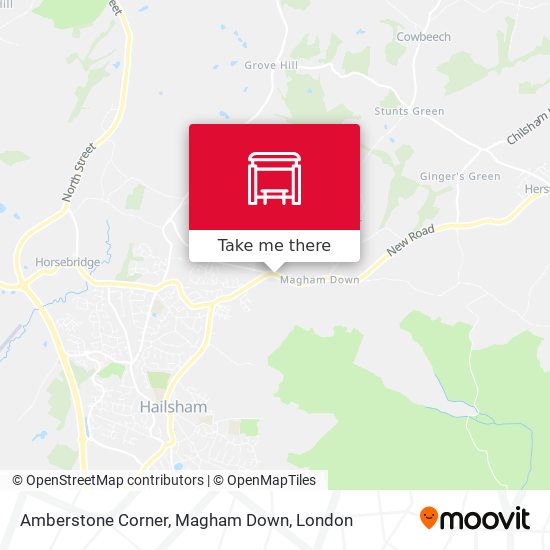 Amberstone Corner, Magham Down map