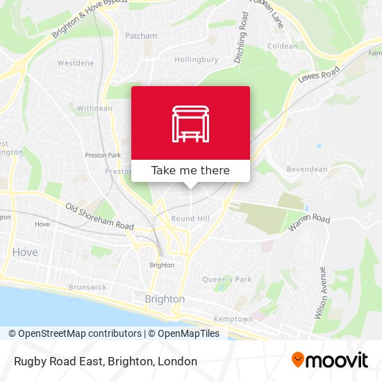 Rugby Road East, Brighton map