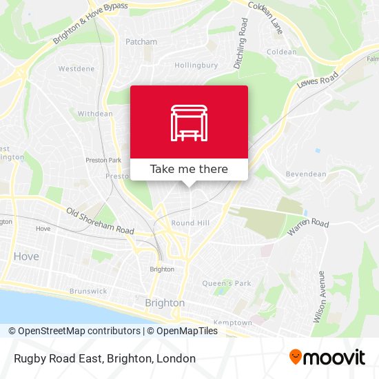 Rugby Road East, Brighton map