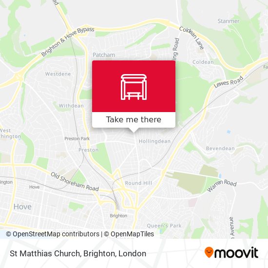 St Matthias Church, Brighton map