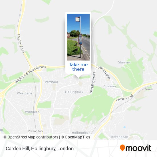 Carden Hill, Hollingbury map
