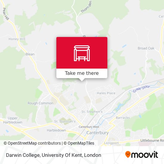 Darwin College, University Of Kent map