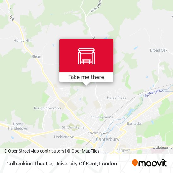 Gulbenkian Theatre, University Of Kent map